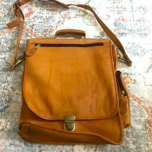 Vintage Frye Leather Messenger Bag
